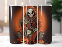 Halloween 20 oz Skinny Tumbler - Sublimated Design Perfect for Spooky Sips