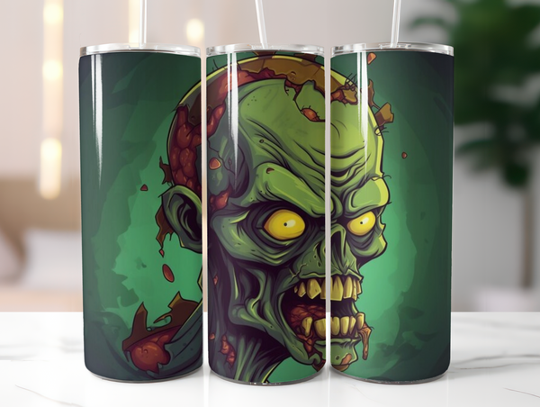 20 oz Halloween Skinny Tumbler - Sublimated Design for Spooky Sips