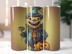 Halloween 20 oz Skinny Tumbler - Sublimated Pumpkin  Ghost Design