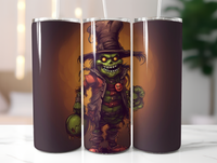 Halloween 20 oz Skinny Tumbler with Sublimated Design - Spooky Seasonal Drinkware