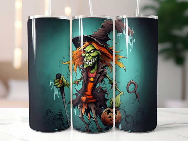 Halloween 20 oz Skinny Tumbler - Sublimated Design for Spooky Sips