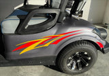Two-Tone Golf Cart Decals – Dual Color Racing Stripes