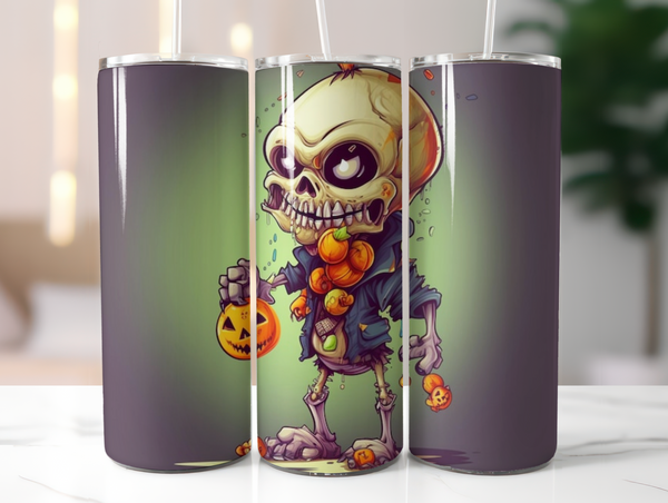 20 oz Halloween Skinny Tumbler  Spooky Sublimated Design