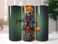 20 oz Halloween Skinny Tumbler - Sublimated Design for Fall Celebrations