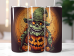 Halloween 20 oz Skinny Tumbler - Spooky Sublimation Design for Festive Sips