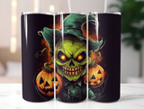 Halloween 20 oz Skinny Tumbler - Spooky Sublimated Design for Festive Sipping