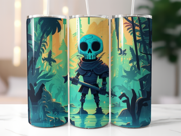 20 oz Halloween Skinny Tumbler - Sublimated Design H128