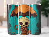 Halloween 20 oz Skinny Tumbler - Sublimated Design Spooky Drinkware