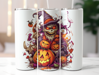 Halloween 20 oz Skinny Tumbler - Spooky Sublimated Design H131