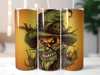 Halloween 20 oz Skinny Tumbler - Festive Sublimated Design for Spooky Sips