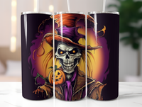 Halloween 20 oz Skinny Tumbler - Spooky Sublimated Design H141