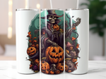 Halloween 20 oz Skinny Tumbler - Fun Sublimated Design for Spooky Sips