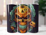 Halloween-Themed 20 oz Sublimated Skinny Tumbler - Perfect for Spooky Sips