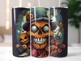 Halloween 20 oz Skinny Tumbler - Festive Sublimated Design for Spooky Celebrations