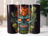 Halloween 20 oz Skinny Tumbler - Sublimated Fall Design for Spooky Drinks