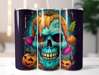 20 oz Halloween Skinny Tumbler - Sublimated Design for Spooky Sips