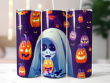 Halloween 20 oz Skinny Tumbler - Sublimated Design for Spooky Sips