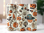 Halloween 20 oz Skinny Tumbler - Fun Sublimated Design for Seasonal Celebrations