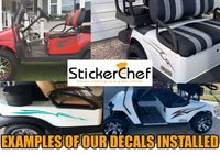 Large Stripe Decals for Golf Carts, Racing Graphics, Go-Carts, Autos & Trucks GCH207