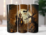 Halloween 20 oz Skinny Tumbler  Spooky Sublimated Design for Festive Drinks