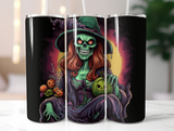 Halloween 20 oz Skinny Tumbler - Spooky Sublimated Design