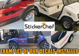 Large Stripe Decals for Golf Carts, Racing Graphics, Go-Carts, Autos & Trucks GCH207