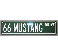 1966 Mustang Metal Street Sign  6x24 Vintage Art for Man Cave Garage or Home Decor