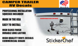Large Replacement Decals Set for Pontoon Boat  RV Trailers - Stripes  Graphics CB74