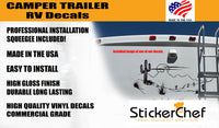 Large Replacement Trailer Decals Set for Pontoon Boats and RVs - Stripes  Graphics CB69