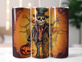 Halloween 20 oz Skinny Tumbler with Sublimated Design - Festive Drinkware for Spooky Celebrations