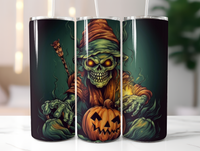 20 oz Halloween Skinny Tumbler - Sublimated Design for Spooky Sips