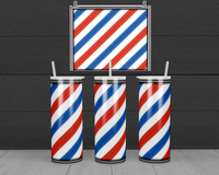 Barbers Pole 20 oz. Skinny Tumbler Sublimated