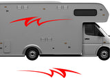 Large Replacement Trailer Decals Set for Pontoon Boat and RV - Stripes and Graphics CB78