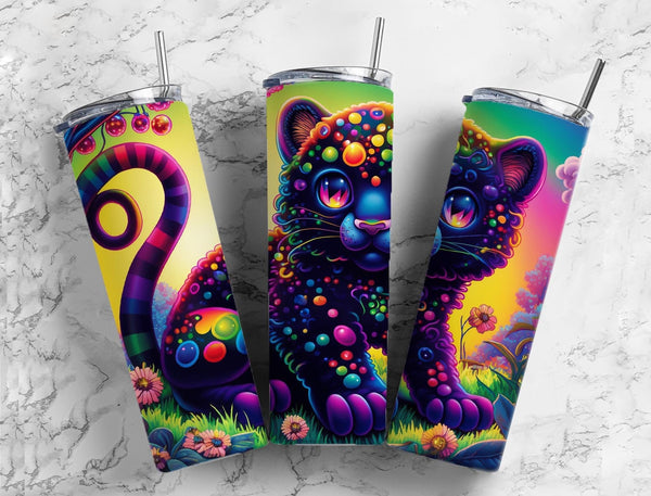 Cartoon Baby Panther 20 oz. Skinny Tumbler jwrap144