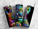 20 oz Skinny Tumbler with Baby Kitty Cat Alcohol Ink Effect - Stylish Drinkware