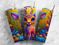 Cartoon Deer 20 oz Skinny Tumbler - Fun and Stylish Drinkware