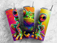 Cartoon Frog Girl 20 oz. Skinny Tumbler jwrap127