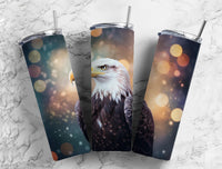 American Bald Eagle 20 oz. Skinny Tumbler Subwraps1