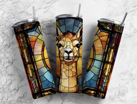 Giraffe Stained Glass 20 oz Skinny Tumbler - Colorful Sublimated Design for Coffee  Drinks