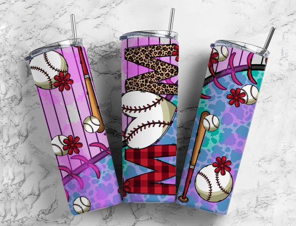 Baseball Mom 20 oz. Skinny Tumbler Desi19