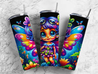 Cartoon Fairy Girl 20 oz Skinny Tumbler - Fun  Stylish Drinkware