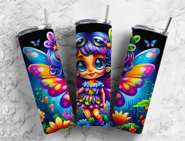 Cartoon Fairy Girl 20 oz. Skinny Tumbler jwrap123