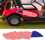 Printed Golf Cart Decal - USA Flag Design - Durable 5-Year Outdoor Vinyl GC167