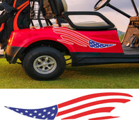 Patriotic American Flag Golf Cart Decal Set – Bold Vinyl Designs GC169