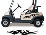 Tribal Flame Golf Cart Decals - High Gloss Vinyl Graphics Set (Left & Right) GC190