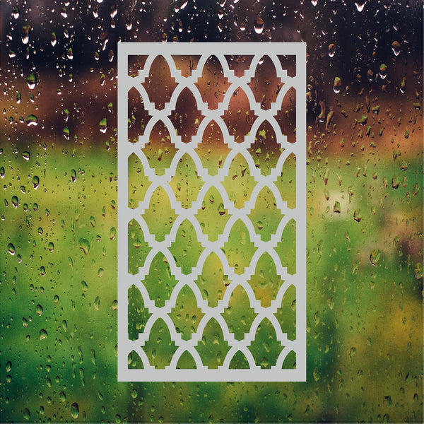 Moroccan Arch Etched Vinyl Decal for Shower Doors & Windows - 20" x 36" GP05