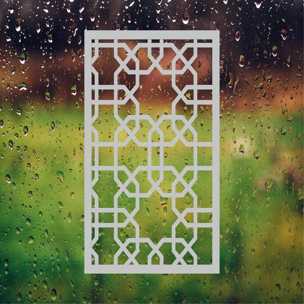Islamic Lattice Etched Vinyl Decal for Shower Doors & Windows - 20" x 36" GP06