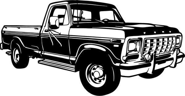 1979 Ford Pickup Truck Ranger Classic Wall Decal Art Black Large