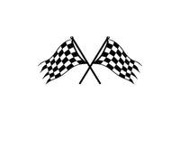 Checkered Flag Racing Decal for Trailers - High-Quality Sticker Graphics RCF004