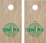 Paddy's Irish Pub Cornhole Board Decals - Set of 2